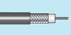 Alpha Essentials Coaxial RG-58/U 50 Ohm Cable - Braid Shield - 20 AWG - Black - 1400V - 1000 ft - 9058 BK001