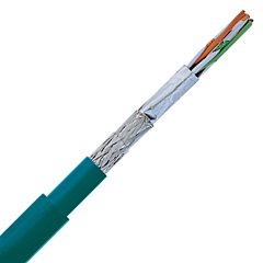 2170298 - LAPP ETHERLINE® 4 Pair: CAT5e Stationary - 24 AWG - Halogen Free - inner and outer - Teal