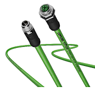 21702207 - LAPP ETHERLINE&reg; FD CAT 6 Patchcord - 4x2x26/19 AWG - M12 to M12 - .05m - Green PUR