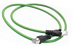 ETHERLINE® 2 Pair: CAT5 continuous flex PROFINET cordsets - two 8 wire RJ45 connectors- Polyurethane (PUR) - Green - 5m