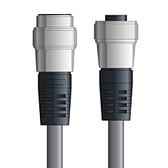 LAPP UNITRONIC&reg; Devicenet&trade; Thick Extension Cordsets - 5-pos. male 7/8 inch straight to 5-pos. female 7/8 inch straight - Stationary - Gray PVC - 1m