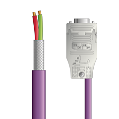 LAPP UNITRONIC&reg; PROFIBUS&reg; D-Sub Cordsets to Straight Module - Flying leads to D-sub straight - Violet Polyurethane (PUR) - Continuous Flex - 5m