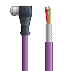LAPP UNITRONIC&reg; PROFIBUS&reg; Single-Ended Cordsets - 5-pos. female M12 90&deg; to Flying leads - Violet PVC - Stationary  - 10m