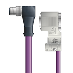 LAPP UNITRONIC&reg; PROFIBUS&reg; D-Sub Cordsets to Master Module - 5-pos. male M12 90&deg; to D-sub master - Violet Polyurethane (PUR) - Continuous Flex - 10m