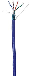 CAT5e Shielded PVC Ethernet Cable - 24 AWG 4 Pair - Blue