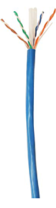 CAT6 Unshielded PVC Ethernet Cable - 23 AWG 4 Pair - Blue
