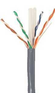 CAT6 Unshielded PVC Ethernet Cable - 23 AWG 4 Pair - Gray