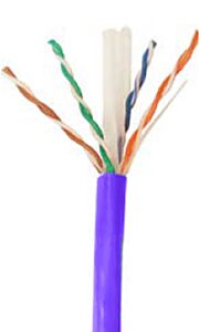 CAT6 Unshielded PVC Ethernet Cable - 23 AWG 4 Pair - Violet