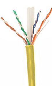 CAT6 Unshielded  PVC Ethernet Cable - 23 AWG 4 Pair - Yellow