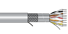 Alpha EcoCable® Mini Foil Braid Shield Multipair Cable - 20 AWG 2 Pair - Slate - 300V - 1000 ft