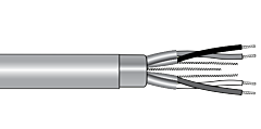 Alpha EcoCable&reg; Mini Foil Shield Multipair Cable - 22 AWG 25 Pair - Slate - 300V - 100 ft