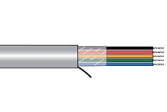 Alpha Xtra-Guard®1 Unshielded Multiconductor Cable - 22 AWG 6 Conductor - Slate - 300V - 1000 ft