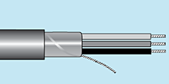 Alpha Essentials Multi-Conductor Cable - Foil Shield - 16 AWG 3 Conductor - Gray - 300V - 500ft - Alpha 2433C SL002