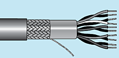 Alpha Essentials Multi-Pair Cable - Foil Braid Shield - 28 AWG 18 Pair - Gray - 300V - 100ft - Alpha 3480/18C SL005