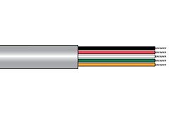 Alpha M08104KW-SL199 Oil and Chemical-Resistant PVC Control Cable for Stationary or Minimal Flex Applications - 8 Awg 4 Conductor -  Black Conductor Insulation