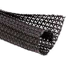 1/8 inch, Flexo® F6 (F6N) Wrappable Split Sleeving - Braided, Black