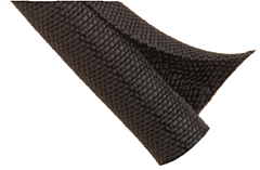 5/8 inch, Flexo® F6 Woven Wrap (F6W) Wrappable Split Sleeving - Black
