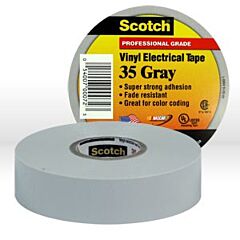 Scotch Professional Grade Color Coding Vinyl Electrical Tape 35 - Gray