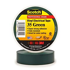 Scotch Professional Grade Color Coding Vinyl Electrical Tape 35 - Green