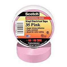 Scotch Professional Grade Color Coding Vinyl Electrical Tape 35 - Pink