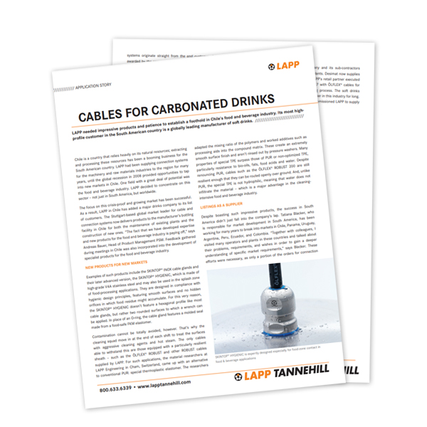 Cables for Carbonated Drinks