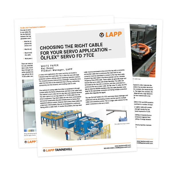 Whitepaper: Choosing the Right Cable for Your Servo Application
